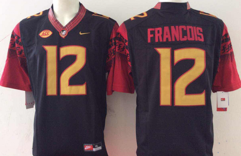 NCAA Men Florida State Seminoles #12 francois Black->ncaa teams->NCAA Jersey